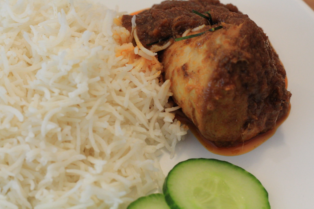 Rendang with rice