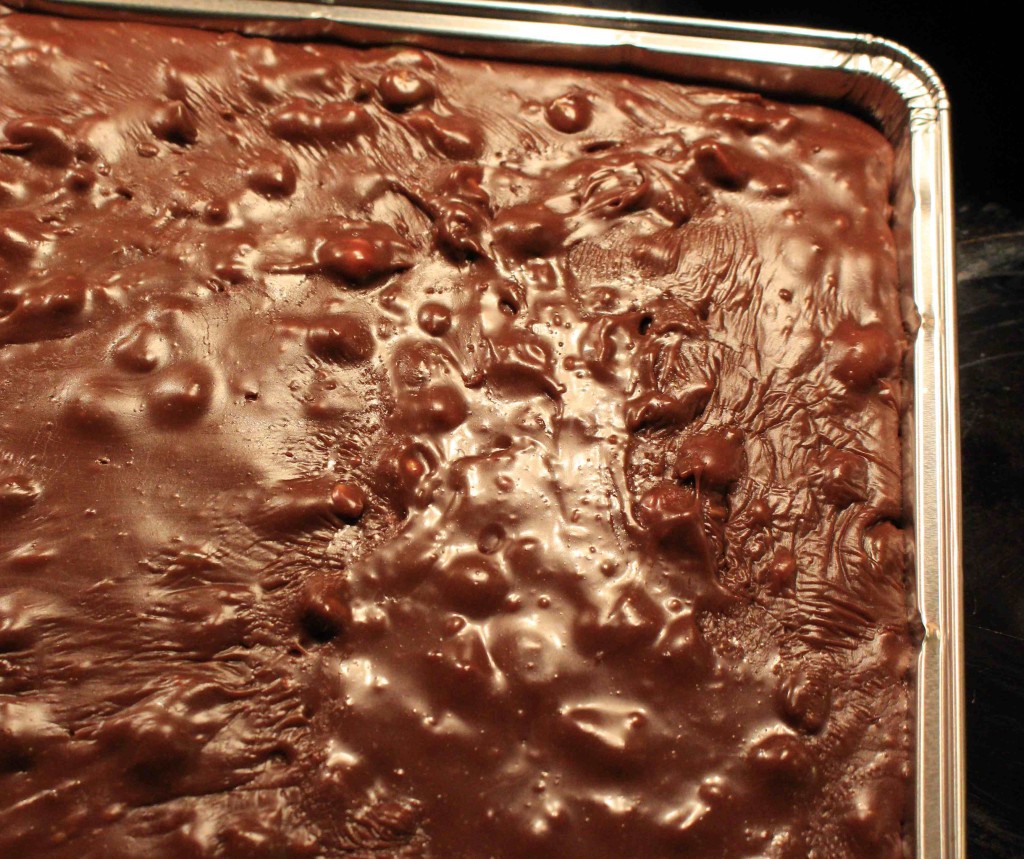 Chocolate fudge in the making