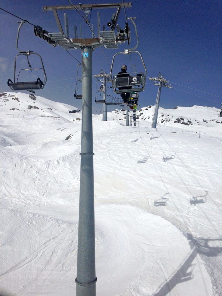 Up the chair lift