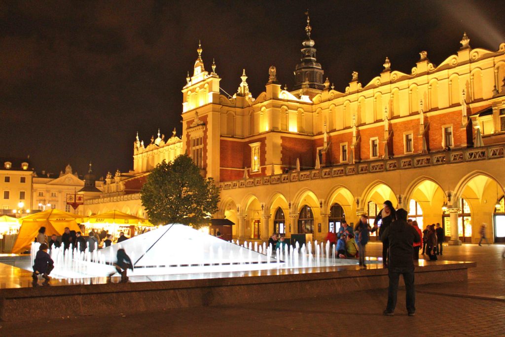Krakow Old Town at night
