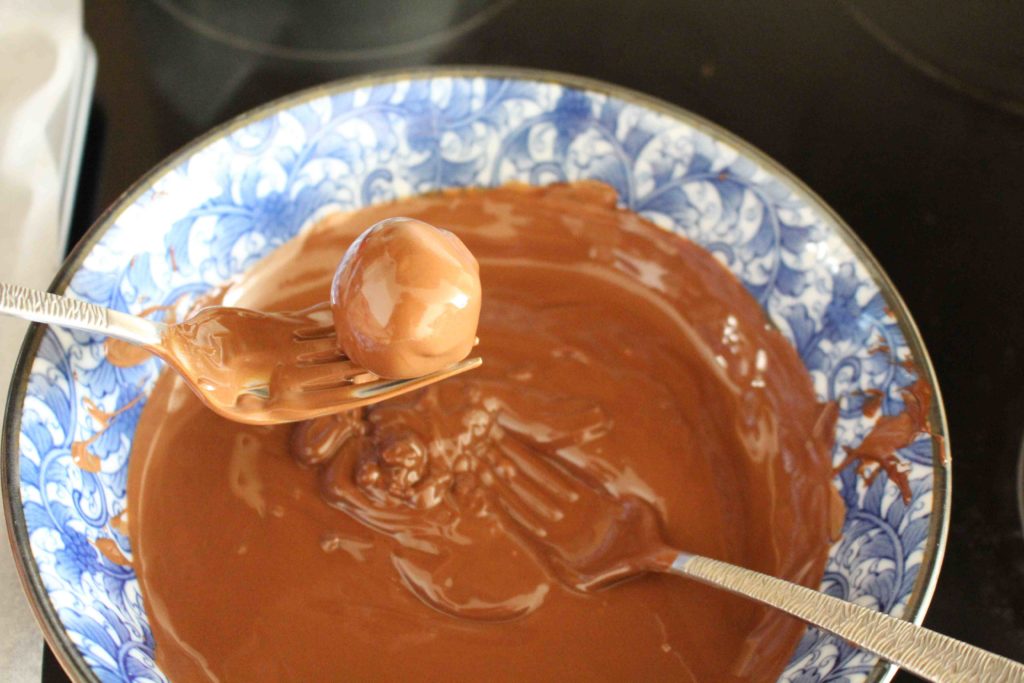 Making Chocolate Peanut Butter Balls